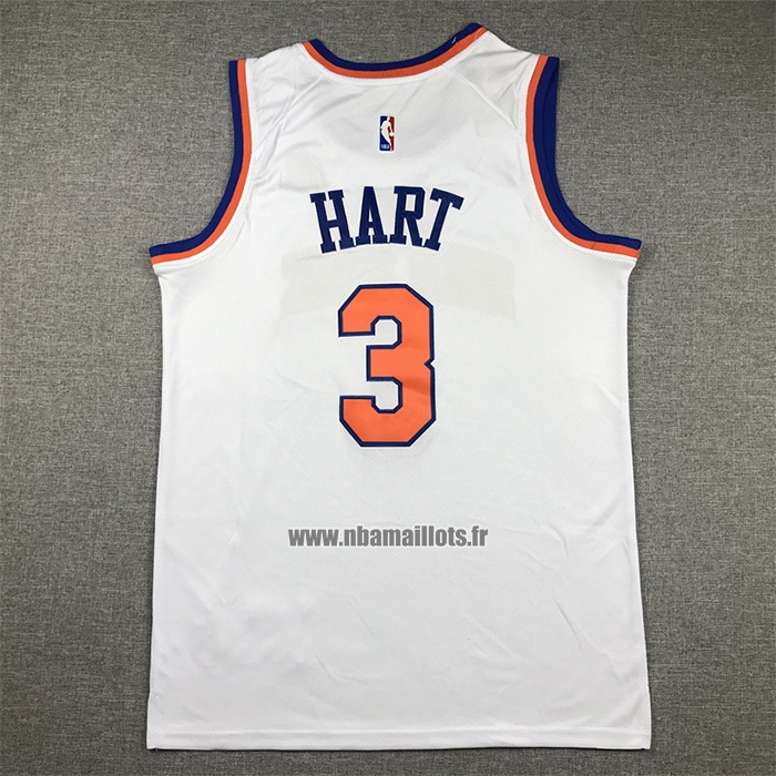 Maillot New York Knicks Josh Hart NO 3 Association Blanc